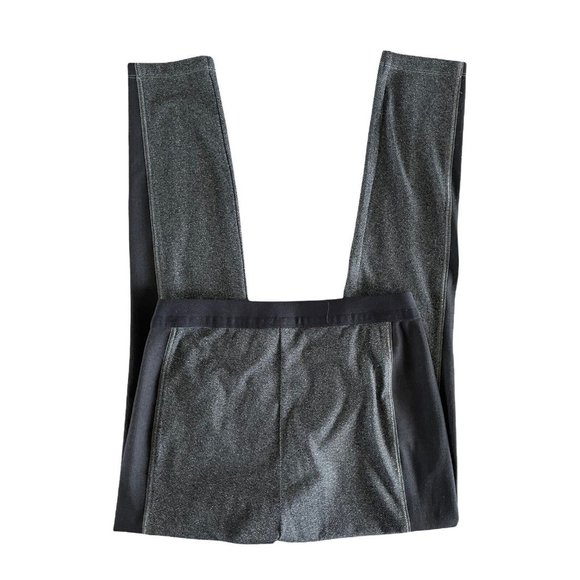 Eileen Fisher Recycled Polyester Herringbone Stretch Leggings Side Stripe XS - Picture 7 of 10